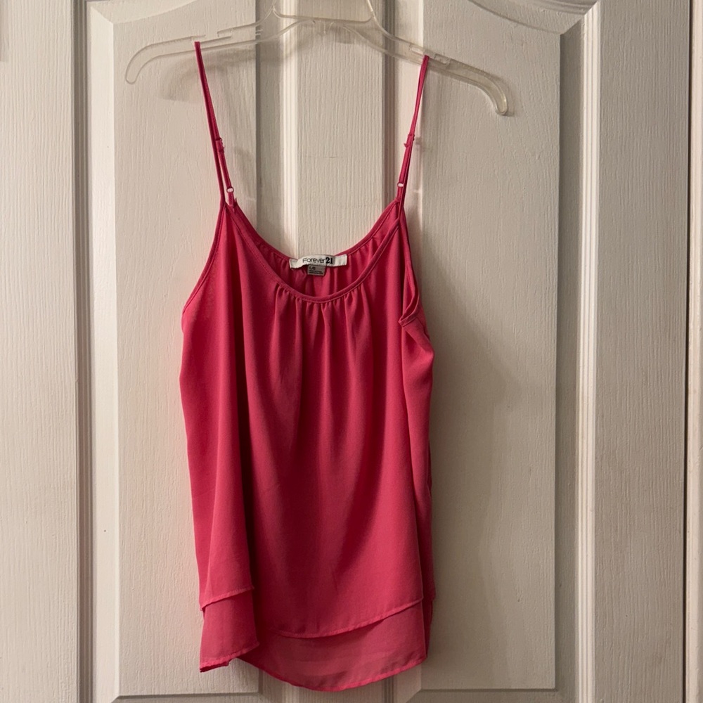 Forever 21 Vibrant Pink Camisole size large